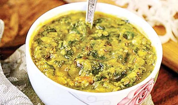 Spinach And Mash Lentils