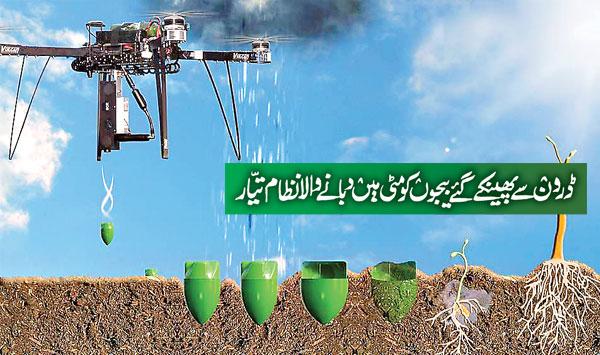 A System Is Developed To Press The Seeds Thrown By Drone Into The Soil