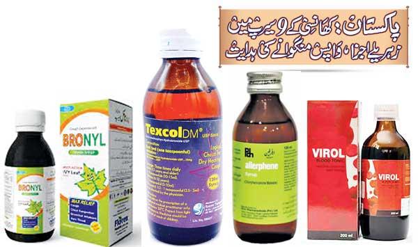 Pakistan Toxic Ingredients In 9 Cough Syrups Recall Instructions