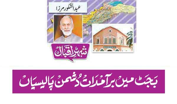 Export Hostile Policies In The Budget